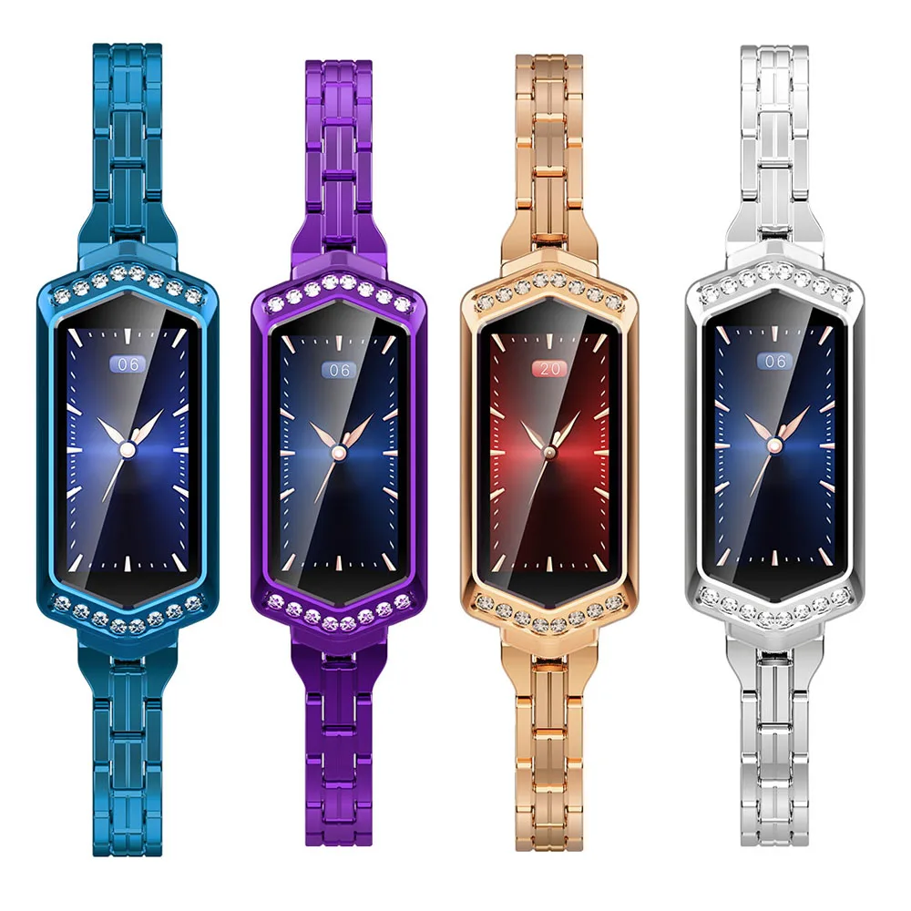 

Zinc Alloy Smart Watch Women Fitness Bracelet Heart Rate Tracker Monitor Blood Pressure Smartwatch 80*160MM