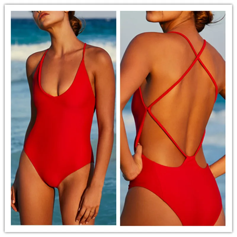 New 2017 Sexy Swimsuit Women Swimwear Monokini Swimsuit Bathing Suit Jumpsuit Bikini Vintage One