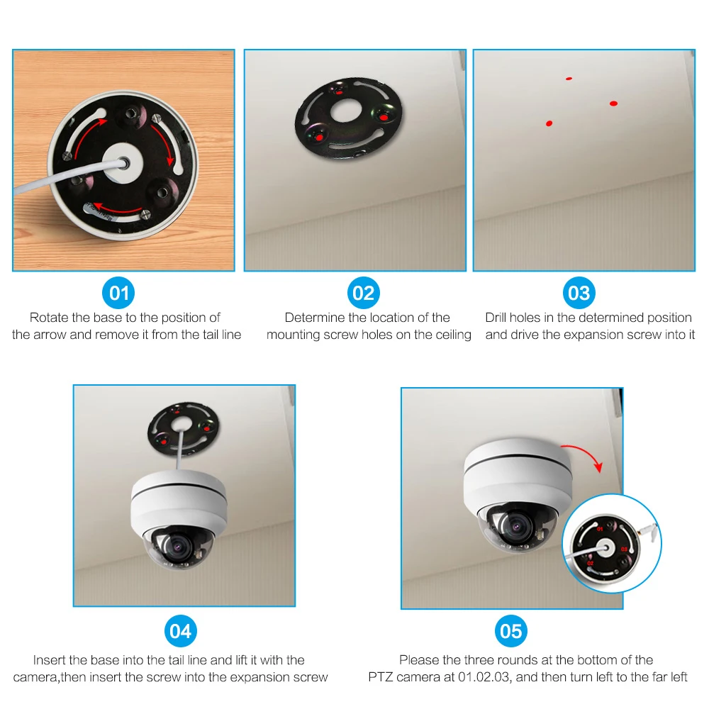 1080P 2MP Мини PTZ Wifi камера купольная наружная Pan Tilt 4X Zoom Onvif Сетевая Беспроводная P2P