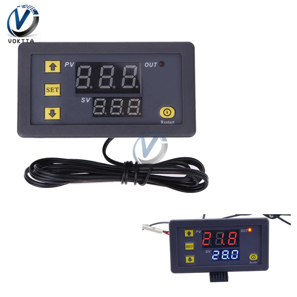 Светодиодный инкубатор с цифровым дисплеем W3230 DC 12V 24V 20A AC 110 220V регулятор