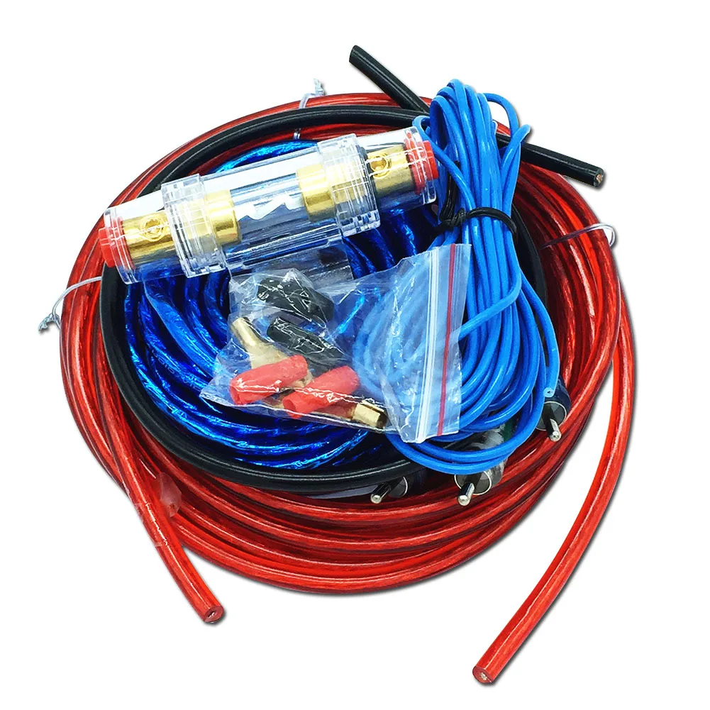 New Car styling Car Power Amplifier Audio Line+Power Line Suit Car Power Amplifier Car