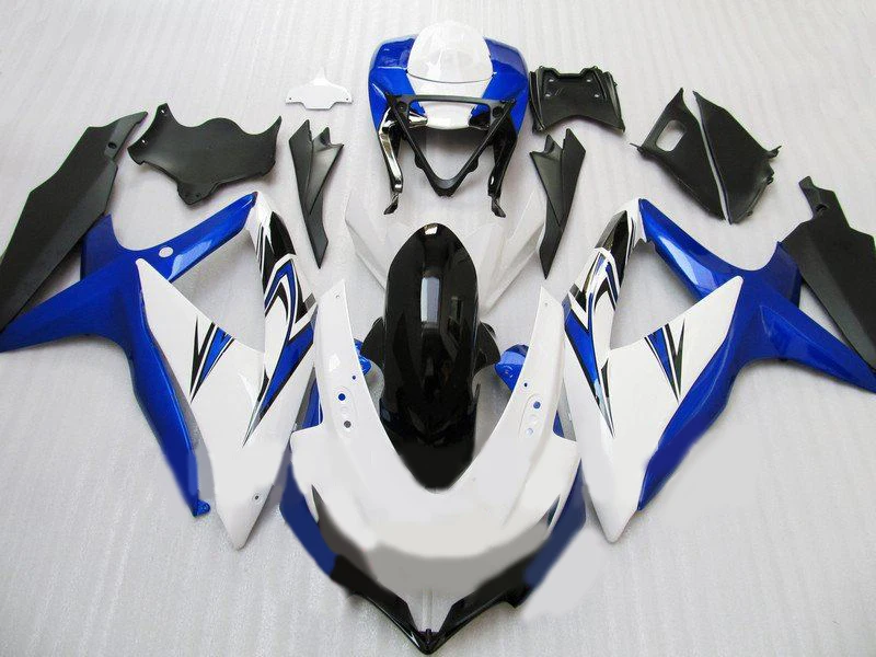 Набор обтекателей мотоцикла для SUZUKI GSXR600 750 K8 08 09 GSXR 600 GSXR750 2008 2009 ABS Топ белый синий