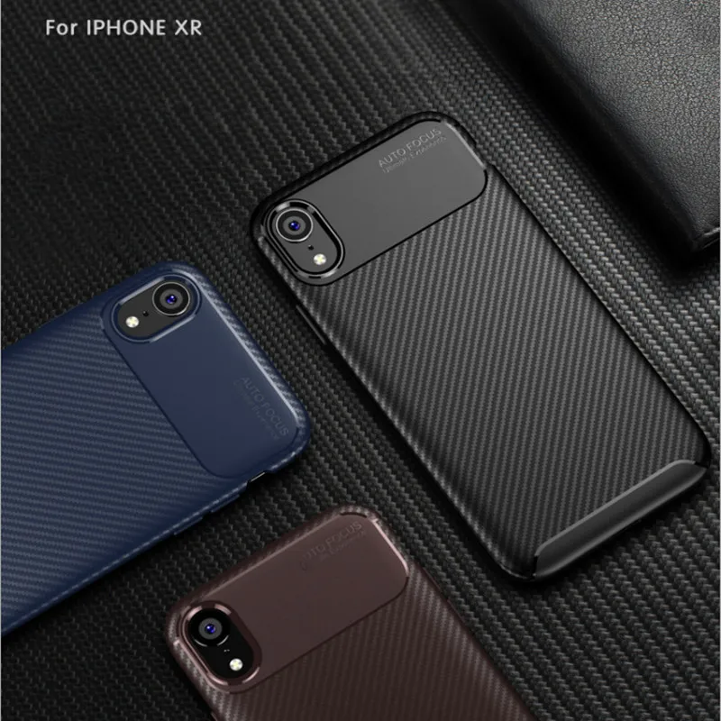 Новый применимый iPhone XR мобильный корпус Жук карбоновое волокно Apple XS Max анти осень