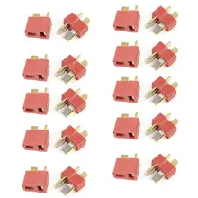 HOBBYMATE 10 Pairs T Plug Connectors Male Female Deans Style For RC LiPo Battery Pack ESC