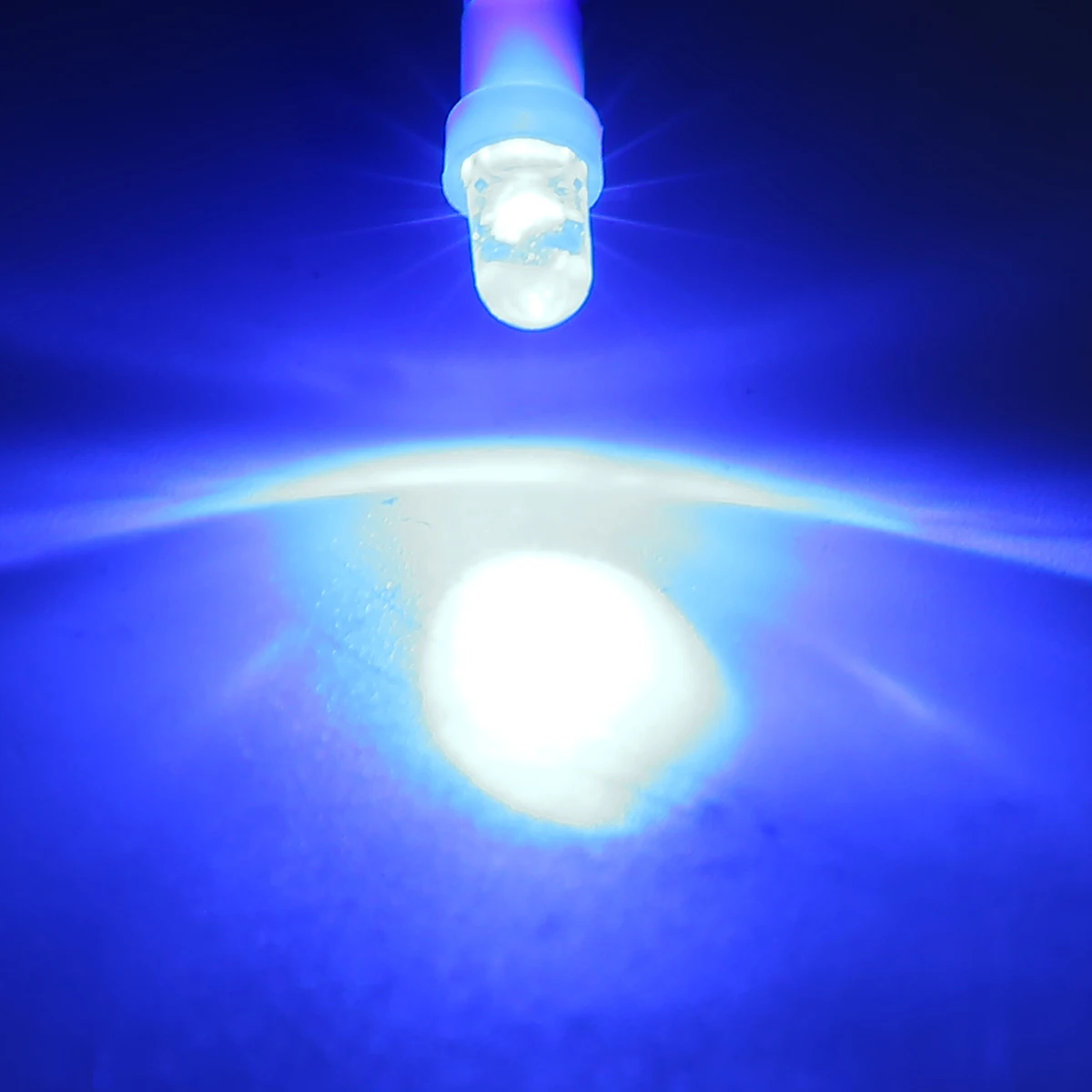 Mayitr 10Pcs Car T5 LED Light Blue T5 F3 1LED Car Wedge Dashboard Dash Gauge Light Lamp Bulb DC 12V