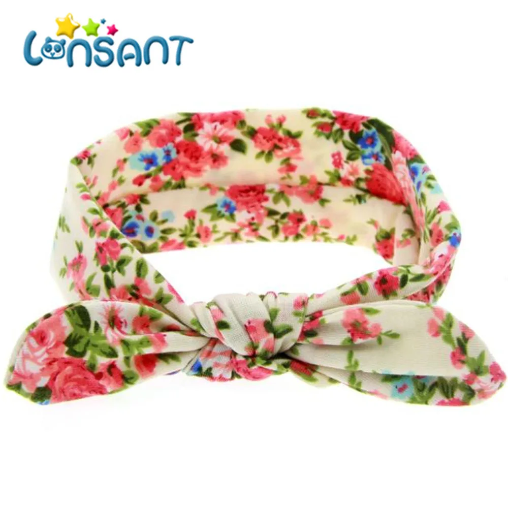 

LONSANT New Hot 2018 Baby Girl Newborn Baby Rabbit Ears Elastic Flowers Bowknot Headband