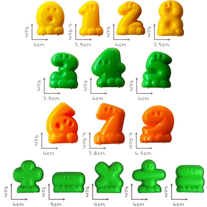 Детский учебный Пластилин моделирование формы глина наборы слизь игрушки 1-10 Математика номер 26 алфавит буквы масса для лепки набор форм