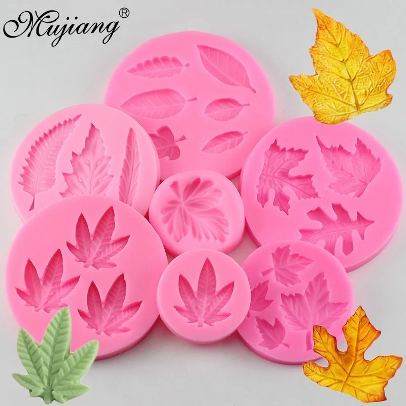 

DIY Leaf Silicone Mold Sugarcraft Fondant Cake Decorating Tool Cupcake Topper Polymer Clay Soap Wax Making Chocolate Candy Mould