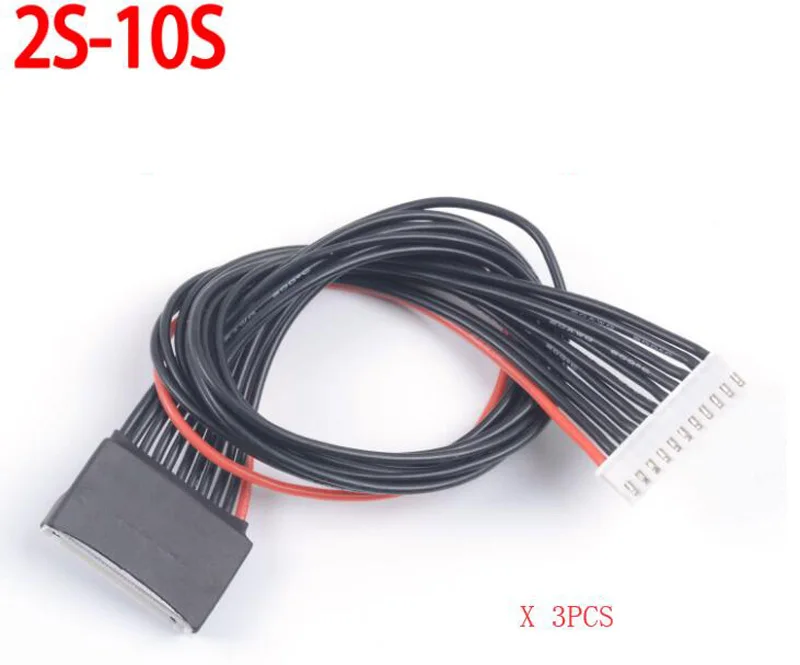 

3pcs/lot Lipo Battery Extended Balance Head Charging Cable 2S/3S/4S/6S/7S/8S/9S/10S 30CM Silicone 20AWG Charging Extension Cord