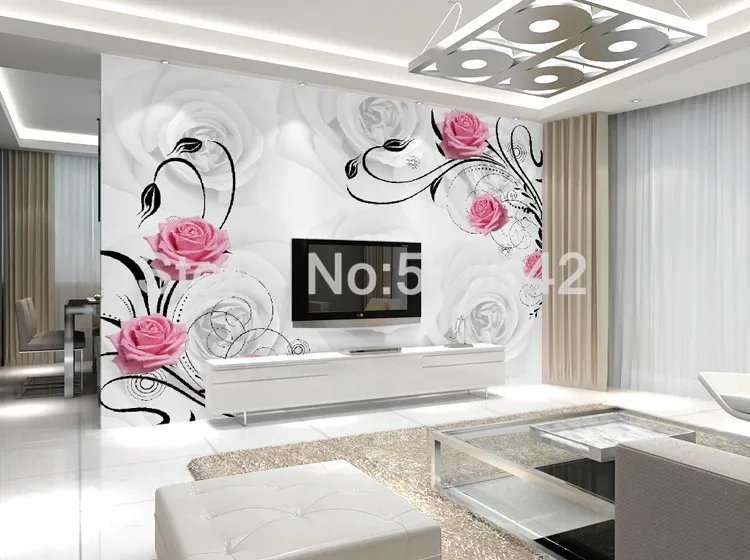 Индивидуальные 3D цветок фото обои гостиной спальня диван телевизор фоне обоев роза цветы стены росписи обоев