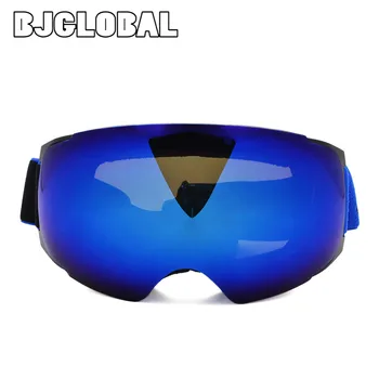 

BJGLOBAL Snowmobile Goggles Double Layer Large Spherical Ski Goggles compatible 100%UV Protection Anti Fog Snowboard Goggles