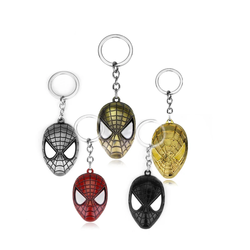 

Classic Spiderman Keychain Super Hero Zinc Alloy Pendant Keychains The Amazing Spider-Man key Chain Ring llaveros For Fans