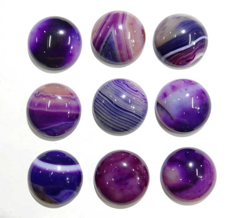 

12pcs natural aventurine tiger eye stone stripe agates quartz crystal No Hole mixed round cabochon 20mm For DIY Making Jewelry