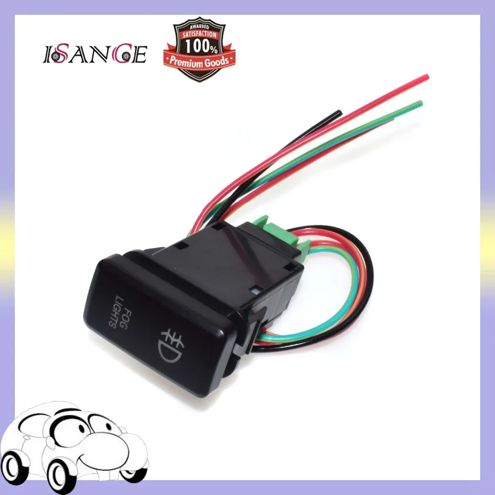 Fog Light Push Switch Button Red Led With Wires For Toyota Prado Land