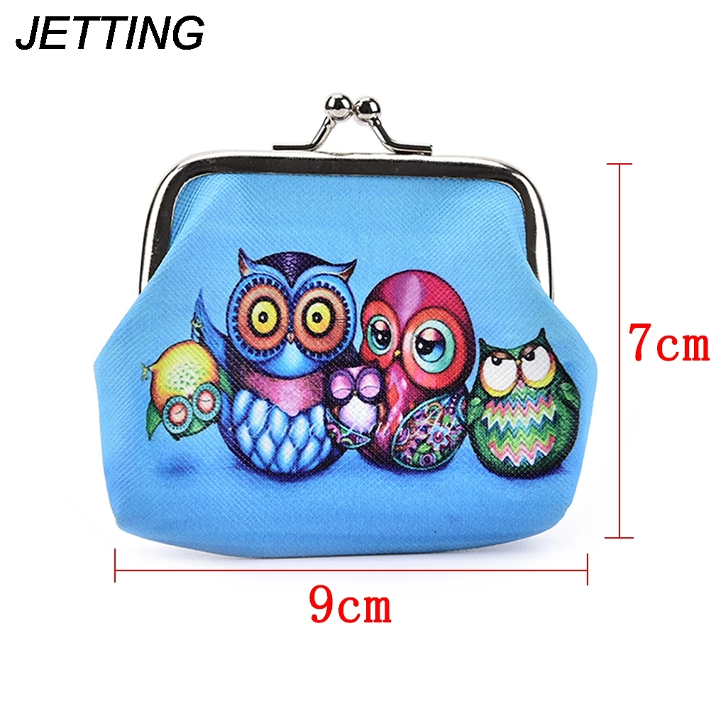 Women Purse Lovely Owl Pattern Printing Hasp Small Wallet Coin Purse 1PCS