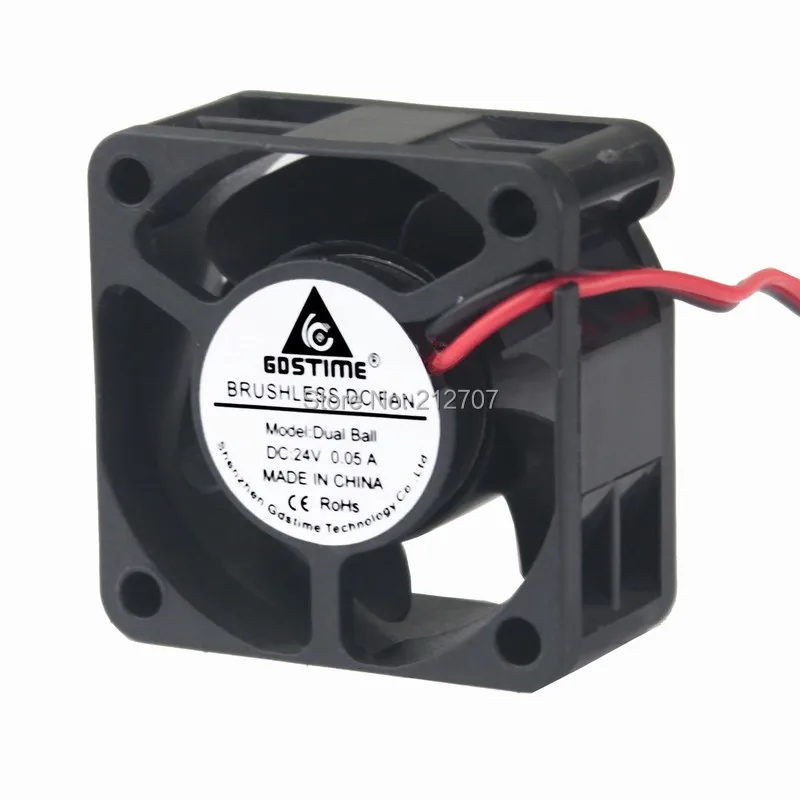 

2Pcs Gdstime DC 24V 2 Pin Ball Bearing 40mm Mini Small PC CPU Cooling Fan Cooler 40x40x20mm 4020