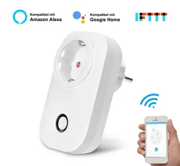 

Baijing EU Wireless Smart Remote Control Power Outlet Light Switch Plug Socket Compatible with Alexa / Google / IFTTT