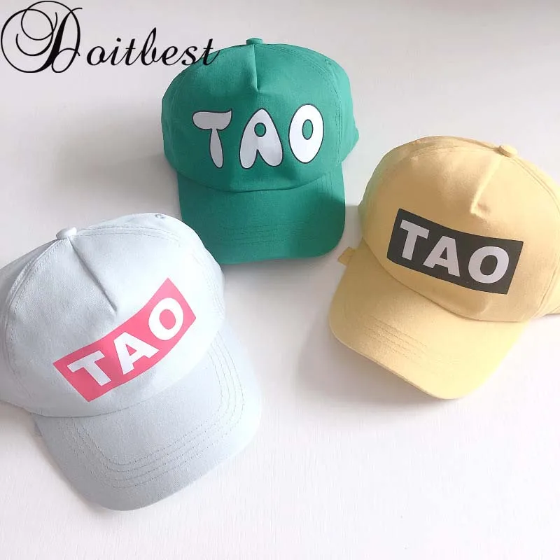 

Doitbest 2 to 6 Years old Child Baseball Cap Hip Hop 2019 autumn Printed letter TAO kids Sun Hat Boys Girls Caps snapback hats