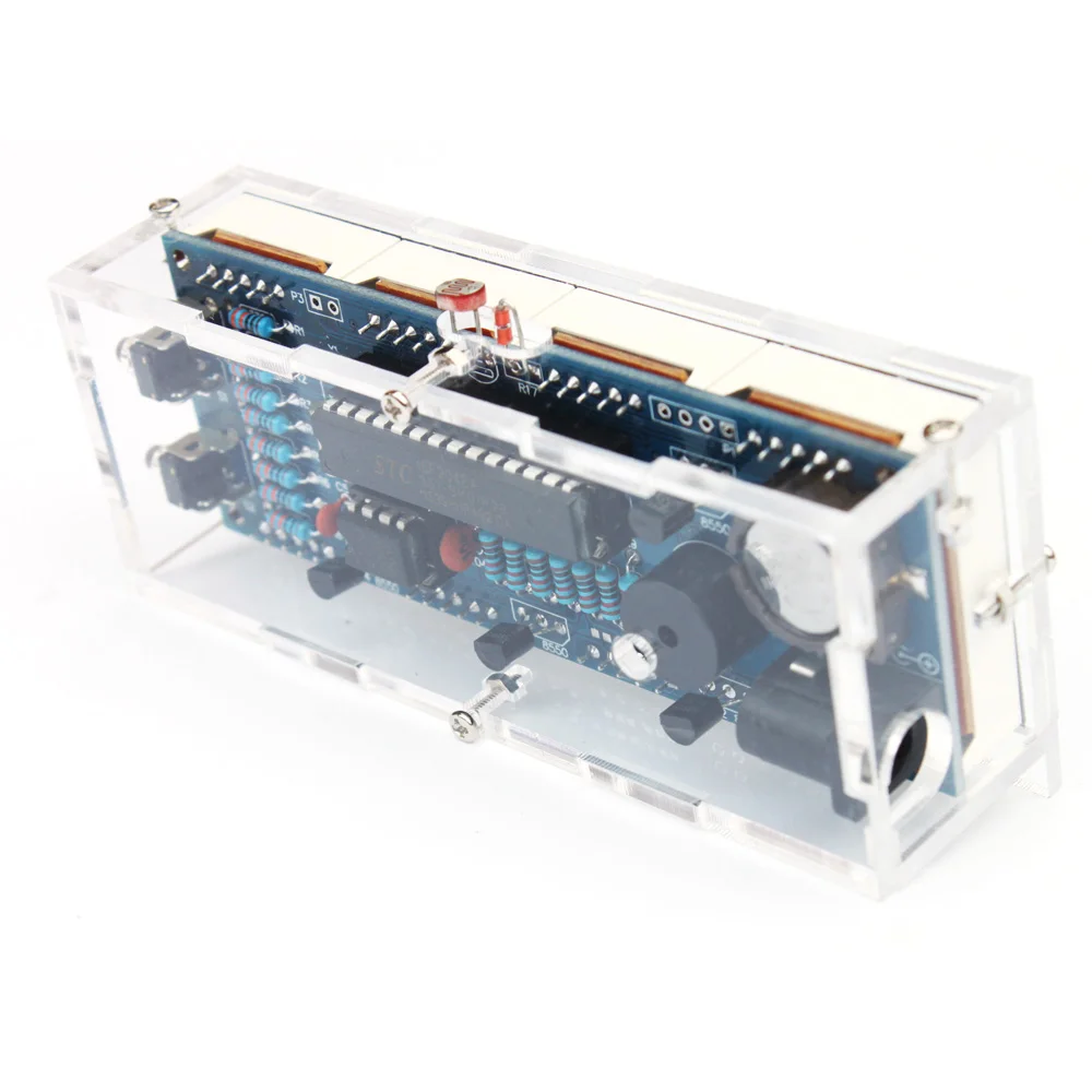 Стильные цифровые часы DIY Kit компактные 4 значные светодиодные аксессуары для