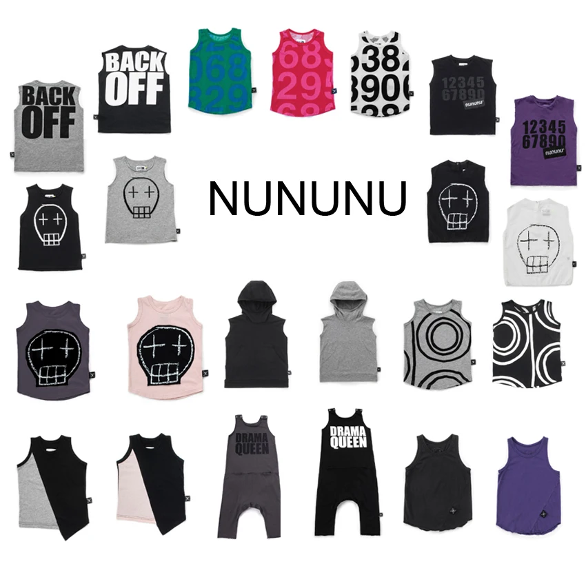 

NUNUNU Children T shirts Boys Summer Tops 2019 New Kids Vest Girls T-shirt Cotton Sleeveless Shirts Tees Baby Girl Clothes 1-9Y