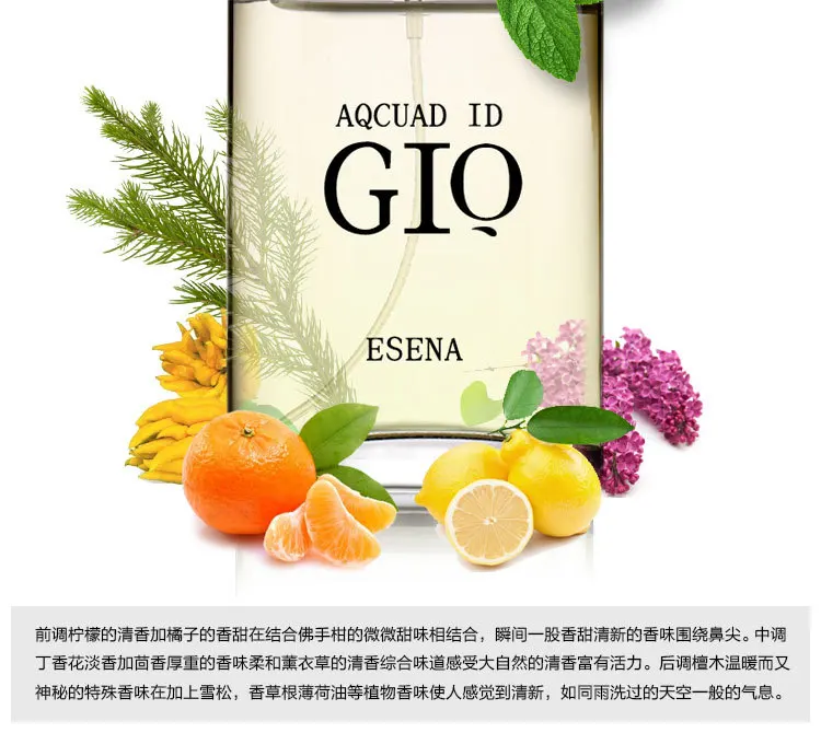 4 типа 100 мл GIQ джентльменский парфюм свежий искушение стеклянная бутылка мужской парфюм стойкий ароматизатор спрей