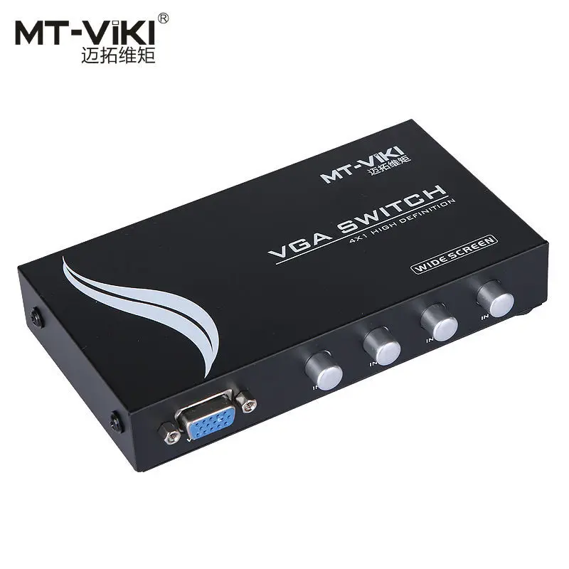 MT-Lamoda 15-4ch коммутатор VGA Box D-Sub коммутатор 4 входа Порты и разъёмы 1 выход 4 шт. доля 1 монитор широкоформатный Авто скалер mt-15-4ch