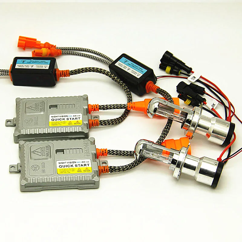 

AC 12V 55W fast bright XENON H4 hi lo beam HID H4-3 headlight kit 6000k 8000k