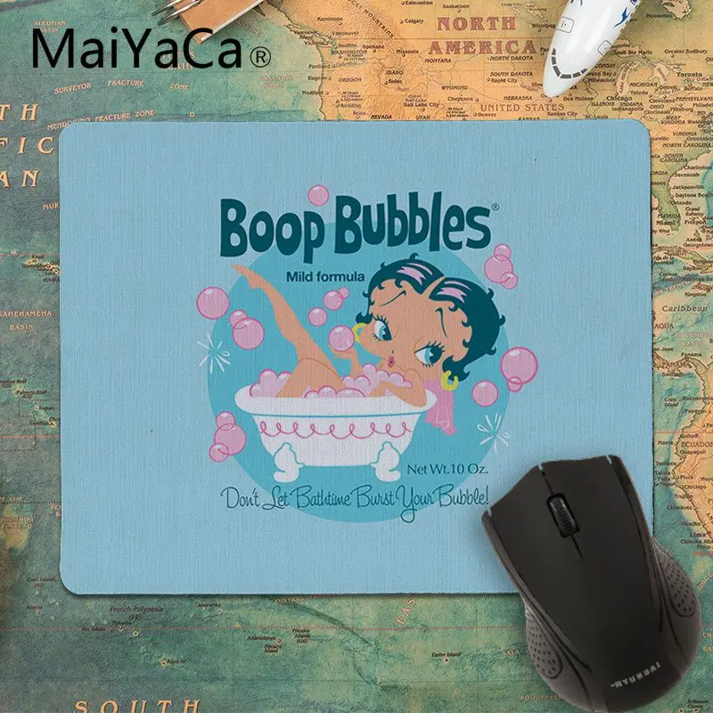 MaiYaCa Betty boop Девушка индивидуальные коврики для мышки коврик для мышки в стиле аниме DIY дизайн игровая мышь подкладка для коврика для ПК ноутбук