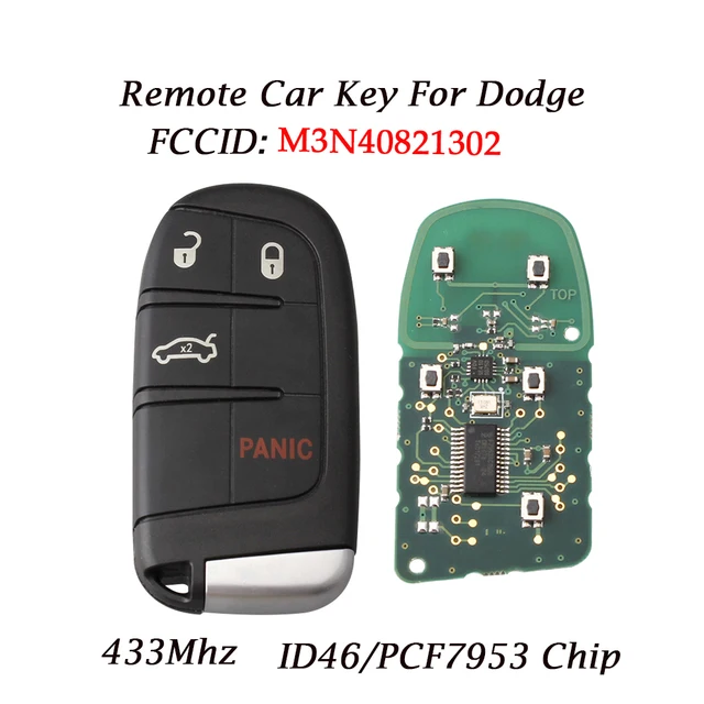 2pcs Stenzhorn 4 Buttons Remote Car Smart Key 433mhz For Dodge