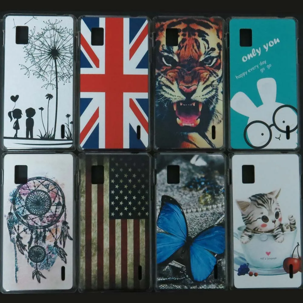 

1x Tiger Girl Butterfly Rabbit Eiffel Tower UK Flag Leopard Rainbow Hard Back case cover for LG Optimus G E975 E973 E977 F180