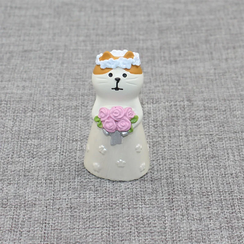Japan Wedding Bride Bridegroom Decole Cat Animal Model Miniature Figurine home Garden action Figures Decoration Girl toy gift Japan Wedding Bride Bridegroom Decole Cat Animal Model Miniature Figurine home Garden action Figures Decoration Girl toy gift