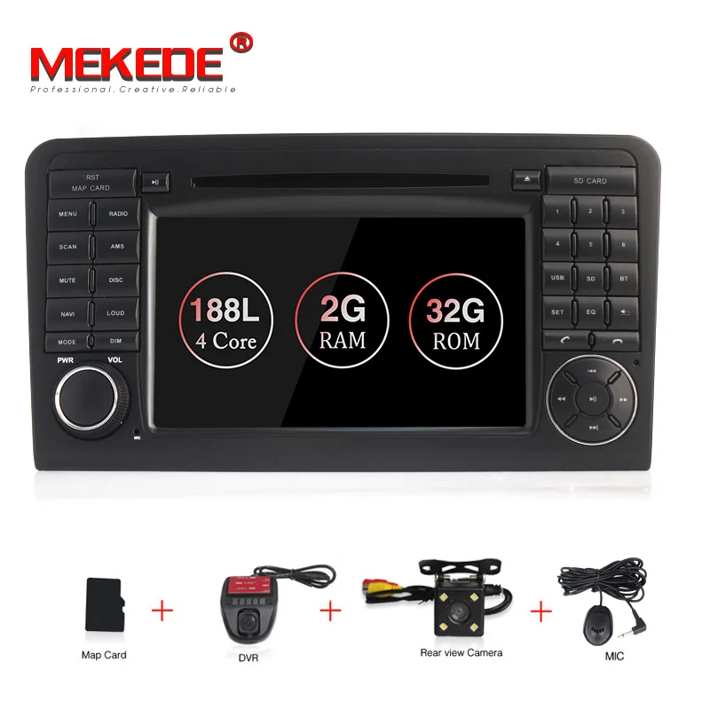 MEKEDE Android9.1 автомобильный DVD для Mercedes Benz ML серии W164 ML GL android Автомобильная dvd камера наблюдения с цифровой видео и аудиозаписью gps Радио IPOD - Цвет: add DVR camera