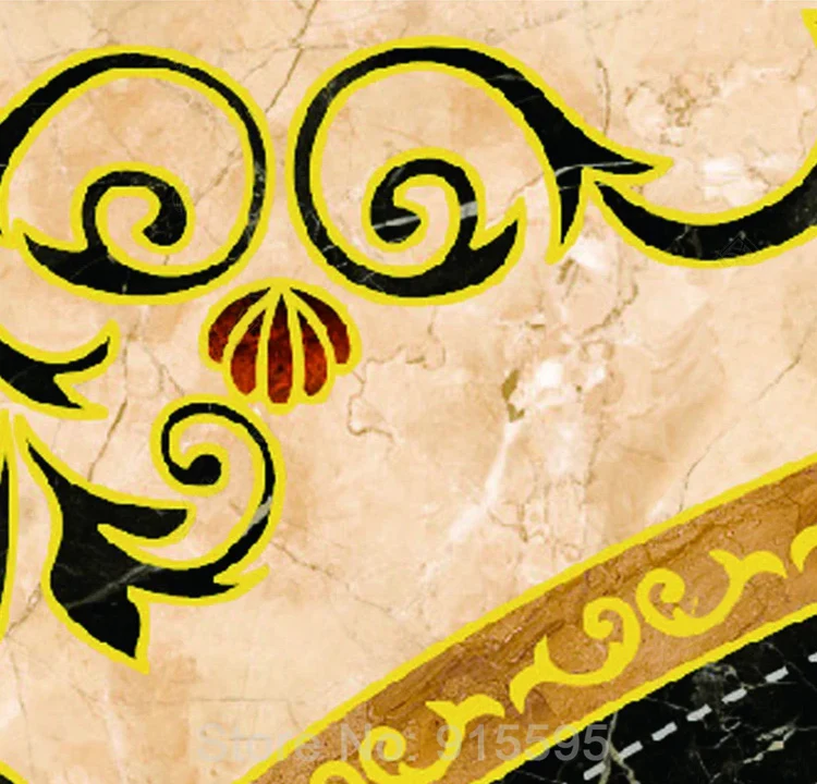 Пользовательские обои 3D напольная наклейка из ПВХ Европейский стиль мраморный цветочный узор гостиная спальня пол декоративная роспись стен наклейка