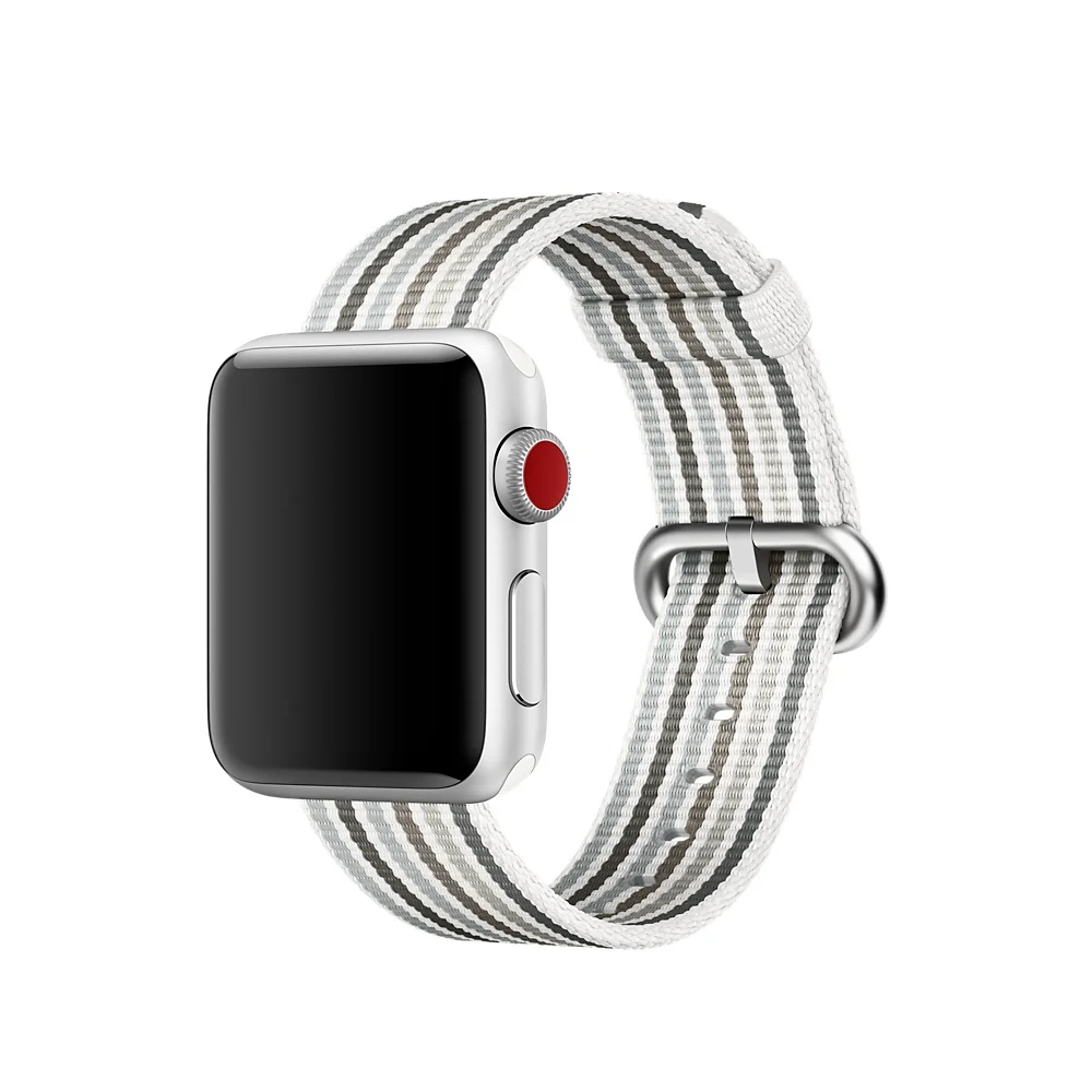 Спортивный тканый нейлоновый ремешок для apple watch band 44 мм/38 мм Iwatch band 42 мм/40 мм correa браслет ремешок для apple watch 4/3/2/1 - Цвет ремешка: new gray