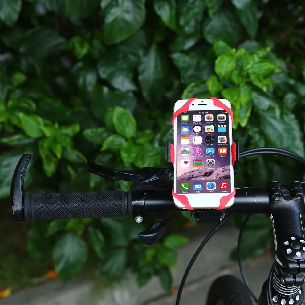 

2pcs Universal 360 Degree Swivel Bike Bicycle Motorcycle Handlebar Mount Holder Red Smartphone Stands Holders