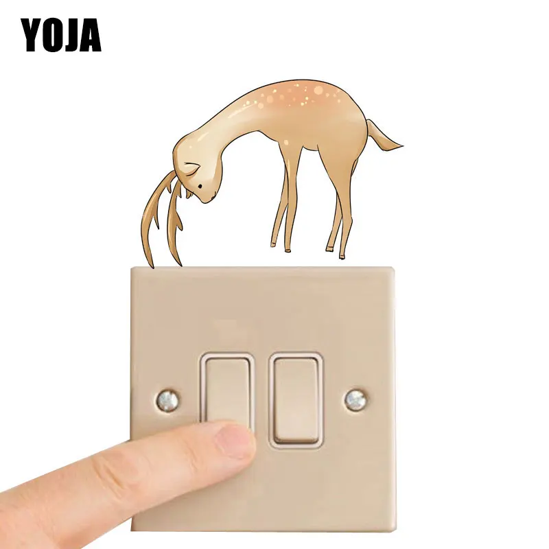 YOJA Sika олень Wth низкая голова мультфильм домашний декор наклейка Китайский стиль