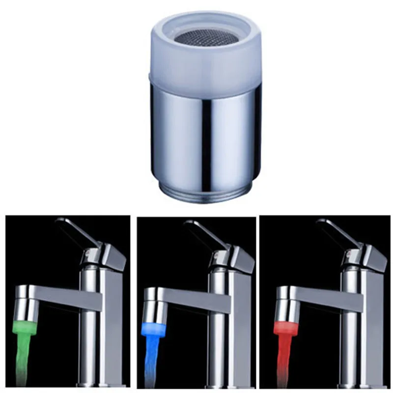 temperature controlled faucet LED sink faucet Aerator led color change waterfall led water