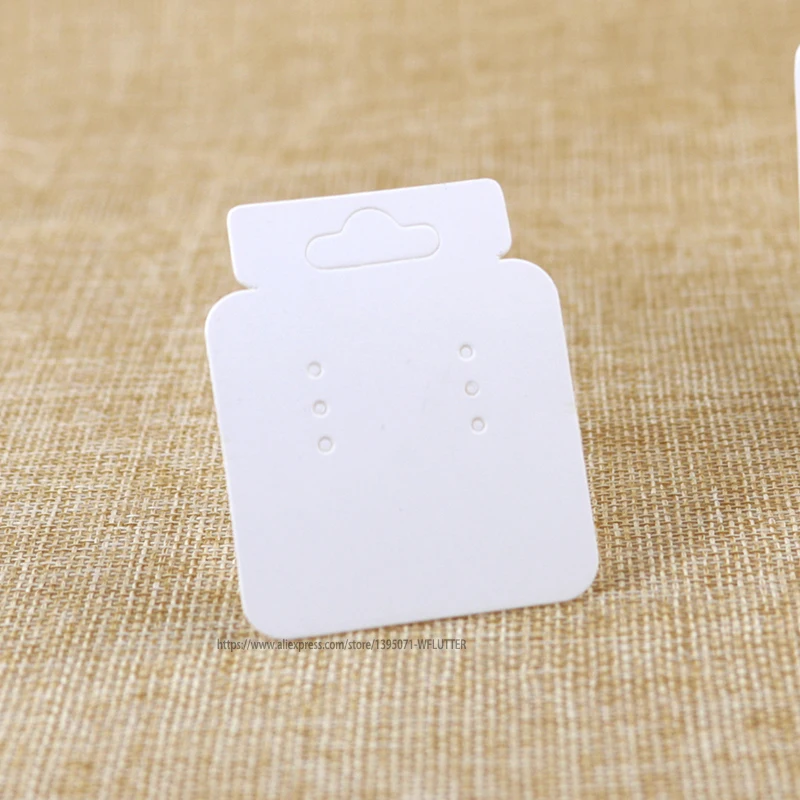 White 4.3*5.2cm 50pcs/lot Paper Earring Packaging Card Jewelry Holder