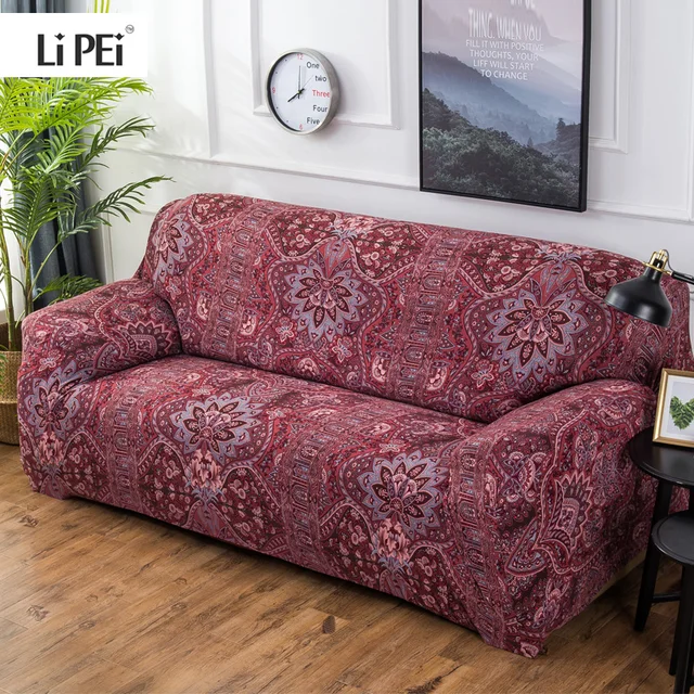 Us 18 42 51 Off Bohemian Style Elastic Stretch Universal Sofa Covers Sectional Throw Couch Corner Cover Cases For Furniture Armchairs Home Decor In