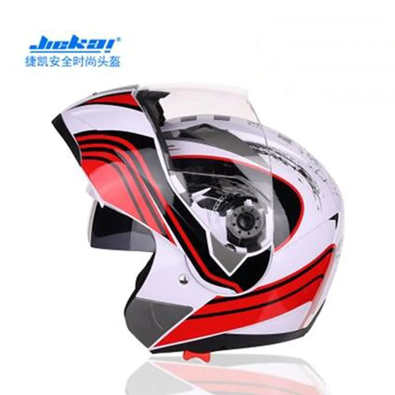 

Women and men JIEKAI JK105 Flip Up Motorcycle helmets Double lens Open Face Motorbike helmet Made of ABS Four seasons helmet