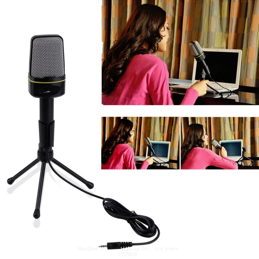 GEVO SF-920 компьютерный микрофон Pofessional мм 3,5 мм проводной ручной микрофон с подставкой для телефона запись ПК чат MSN Skype