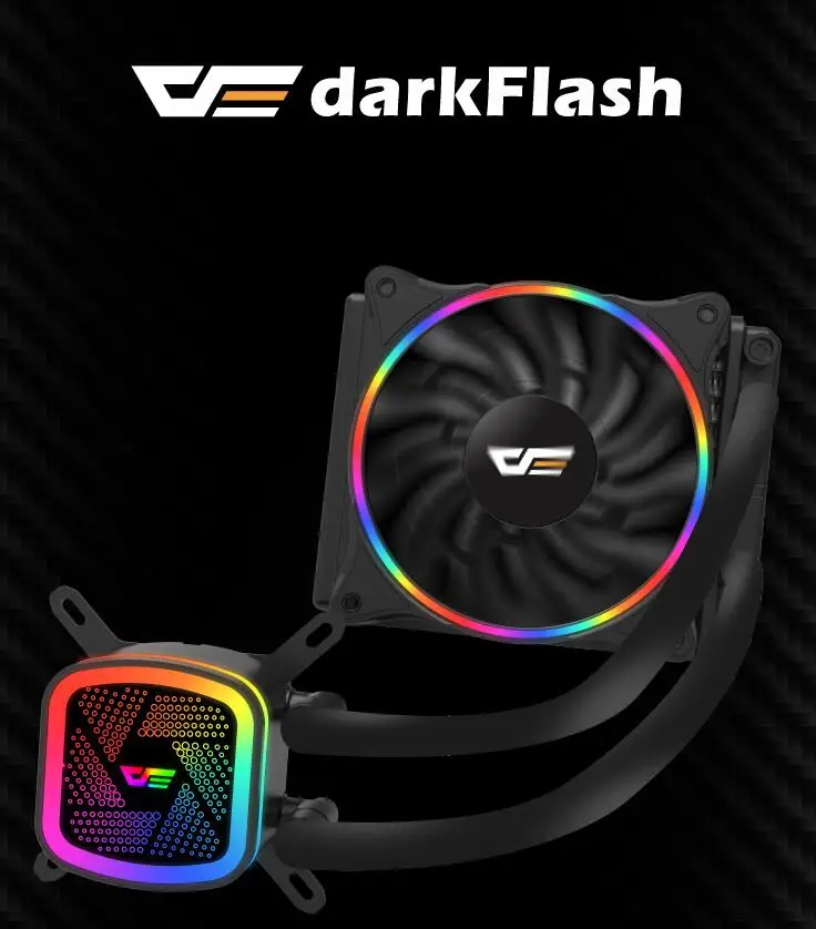 Darkflash водяное Охлаждение Ice Tower DT120/DT240 кулер для воды с RGB 120 мм 4pin PWM вентилятор охлаждения процессора для Inetel и AMD все ЦП