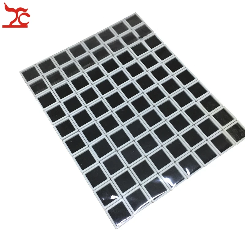 80Pcs Plastic Square Loose Diamond Display Package Box White Gem Case Black Memory Foam Pad Beads Pendant Box Showcase 3*3*2cm Jewelry Packaging