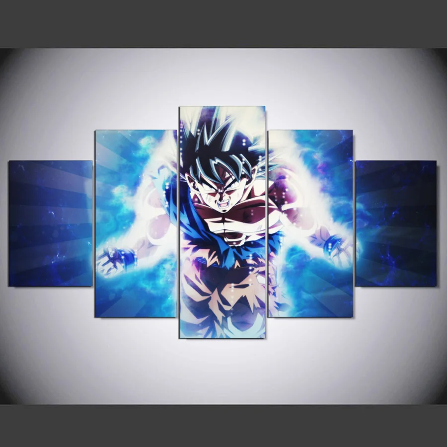 

Painting Cuadros Home Decoration HD 5 Pieces/Set Anime Dragon Ball Goku Canvas Wall Art Modular Pictures For Living Room Prints