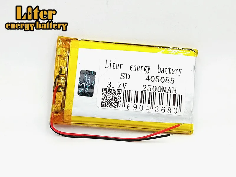 

3.7V 2500mAh 405085 Lithium Polymer Li-Po li ion Rechargeable Battery cells For Mp3 MP4 MP5 GPS DVD mobile bluetooth Speaker