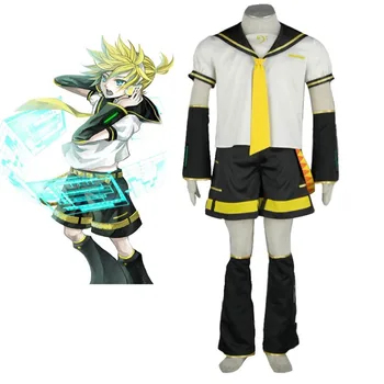 

High-Q Unisex Vocaloid Kagamine Rin/Ren Cosplay Costumes Sets Suit
