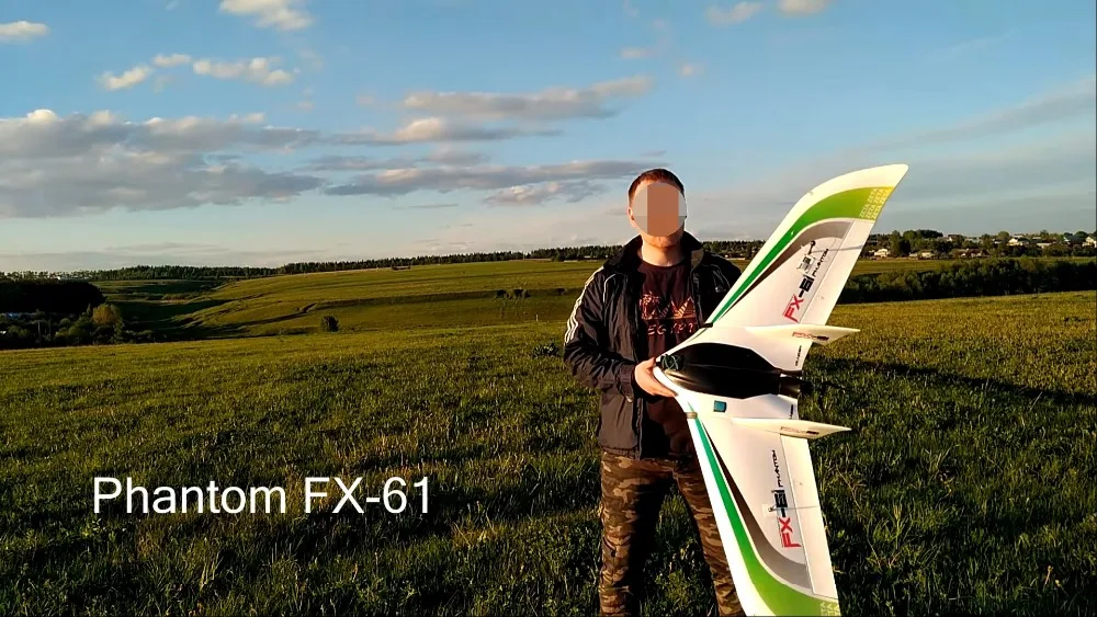 FX-61 Phantom 1550 мм летающее крыло Rc самолет/самолет с фиксированным крылом включает электронное оборудование