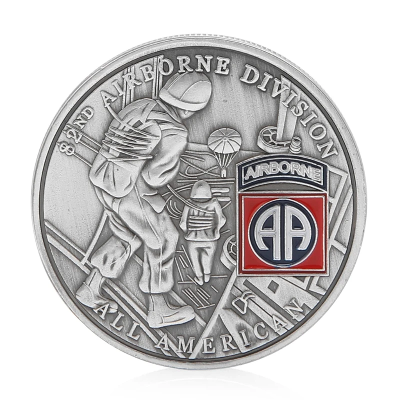 Сувенир для монет 82-я Воздушная дивизия Вся американская памятная монета коллекция сувенир