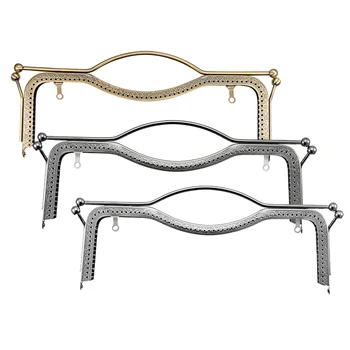 

Osmond 27CM Kiss Clasp Embossing Square Handle Antique Bronze Lips Metal Purse Frame Clutch Bags Part DIY Replacement Bag Buckle