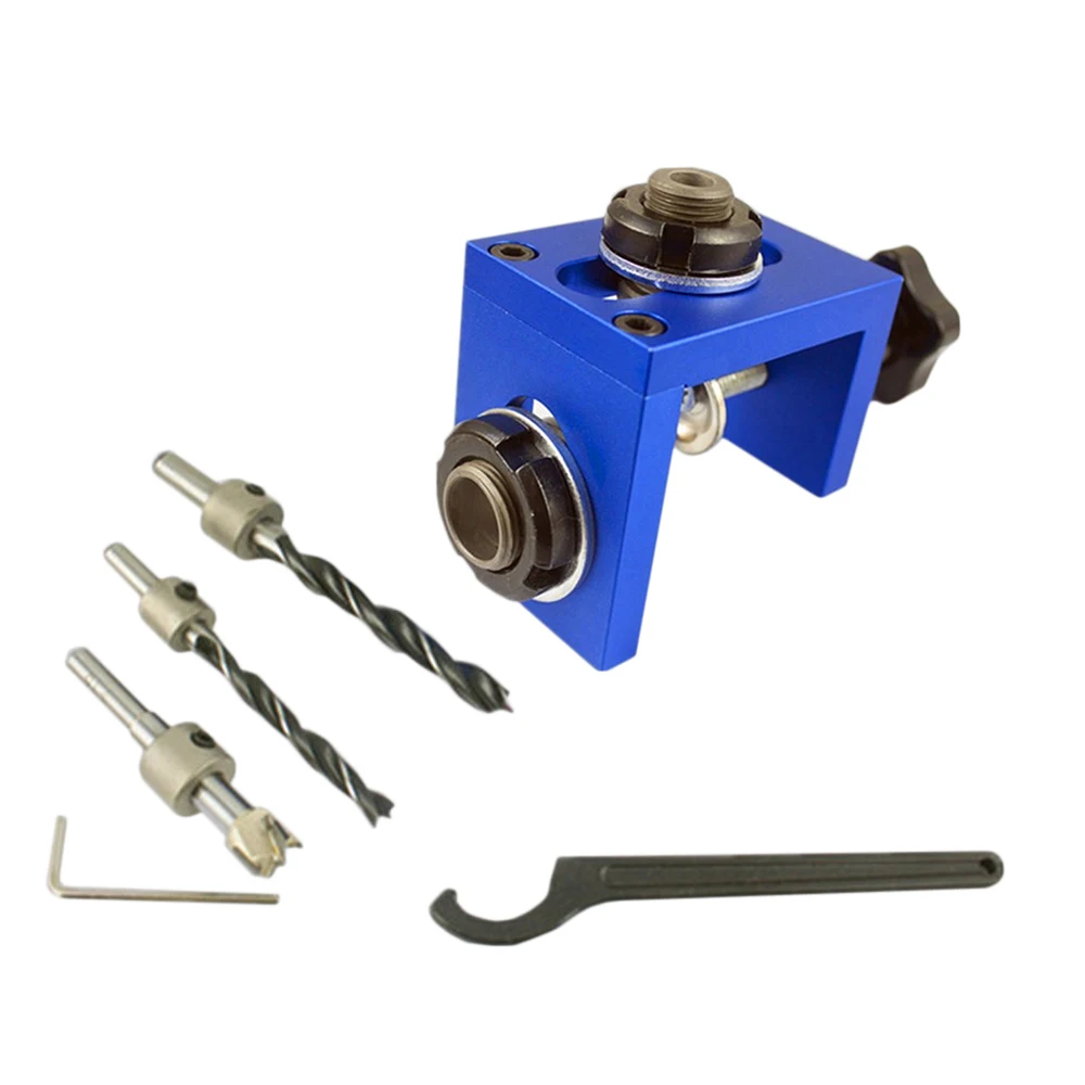 

1Set Mini Woodworking Tools 3 ln 1 Punch Locator Ultimate Self Centering Doweling Jignery Set Metric Dowel Drilling Hand Tools